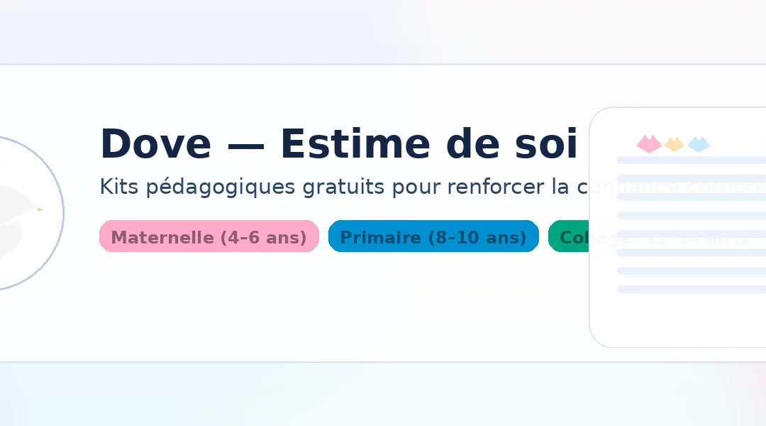 Kits pédagogiques Dove – Estime de soi (100% gratuits)