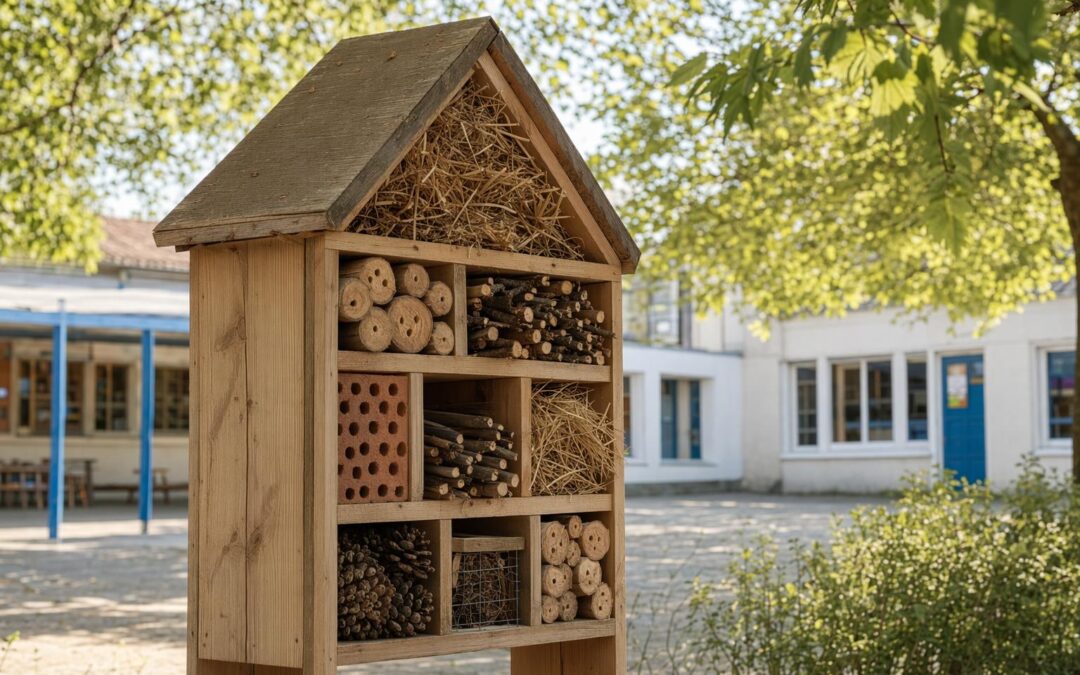 Fiche pédagogique hôtel à insectes : construire et observer la biodiversité avec les élèves