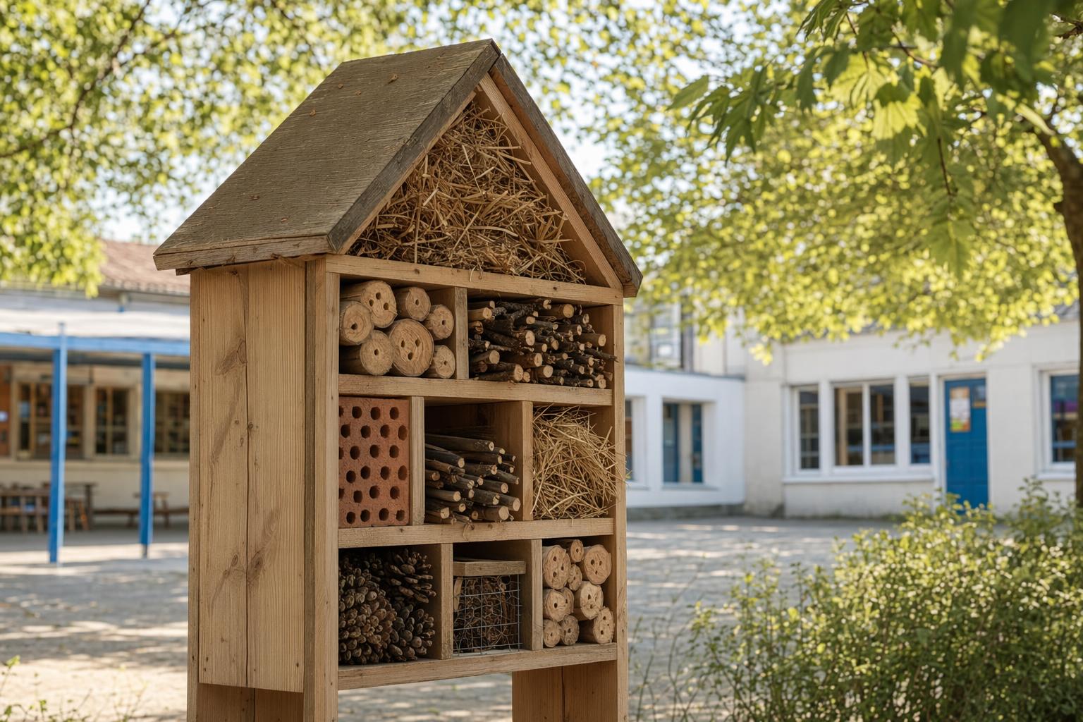 Fiche pédagogique hôtel à insectes : construire et observer la biodiversité avec les élèves